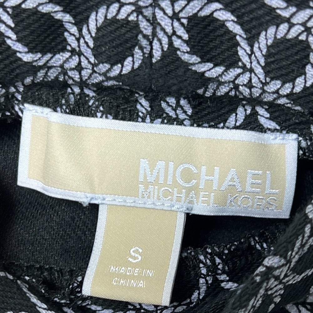 NWOT MICHAEL Michael Kors Geometric Rope Print Stretch Knit Twill Leggings, Sz S - Picture 8 of 9